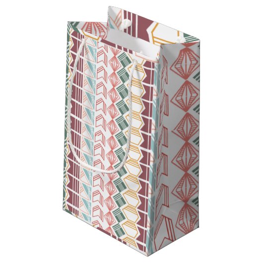 Boho Pattern Klein Cadeauzakje (Achterkant Gekanteld)
