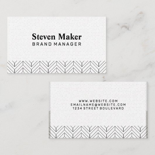 Boho Pattern | Kleurblok Visitekaartje (Voorkant / Achterkant)