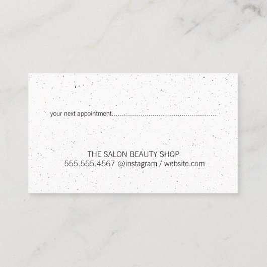 Boho Pattern | Zilverolie geborsteld Afsprakenkaartje (Achterkant)