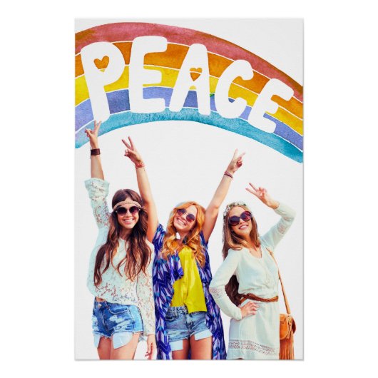 Boho Peace Rainbow Poster (Voorkant)