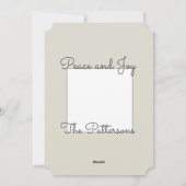 Boho Peace Sign Elegant Girly Cute  Floral Feestdagenkaart (Achterkant)