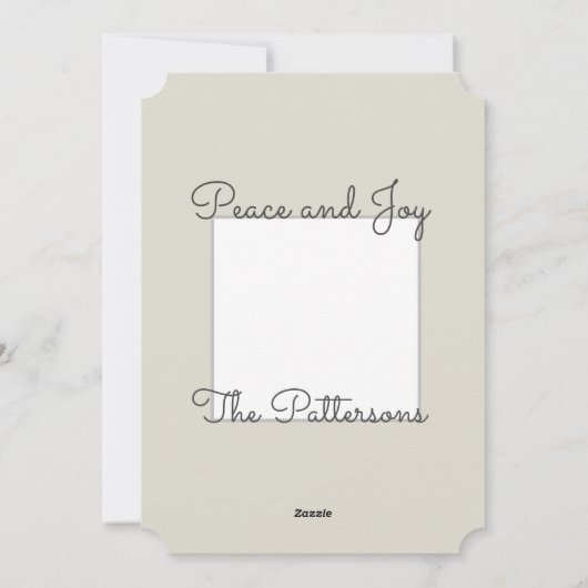 Boho Peace Sign Elegant Girly Cute  Floral Feestdagenkaart (Achterkant)