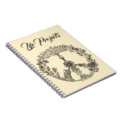 Boho Peace Sign Elegant Girly Cute  Floral Notitieboek (Rechterzijde)