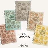 Boho Peach Bloemenstempel Custom Quote Journal Notitieboek