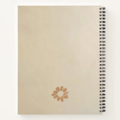 Boho Peach Bloemenstempel Custom Quote Journal Notitieboek (Achterkant)