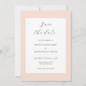 Boho Peach & Blush Floral Wedding Save the Date Kaart (Achterkant)