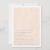 Boho Peach Blush Marble Modern Wedding Kaart (Voorkant)