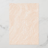 Boho Peach Blush Marble Vrijgezellenfeest Roos Gol Folie Uitnodiging (Achterkant)