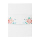 Boho Peach en Tosca Bloemenbruiloft Uitnodigingen Wikkel (Achterkant Voorbeeld)