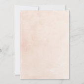 Boho Peach Floral Baby shower Invitation Kaart (Achterkant)