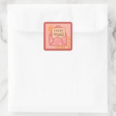 Boho peach happy mail small business sticker (Tas)