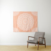 Boho Peach Mandala Wandkleed (In Situ (horizontaal))