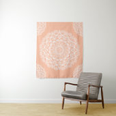 Boho Peach Mandala Wandkleed (In situ)