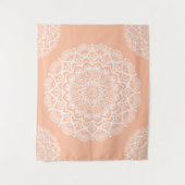 Boho Peach Mandala Wandkleed (Voorkant)