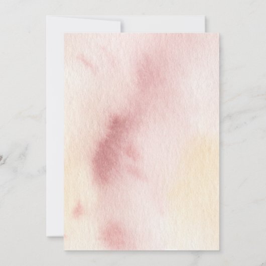 Boho Peach Waterverf Floral Graduation Party Kaart (Achterkant)