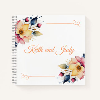 Boho Peachy Floral Notitieboek