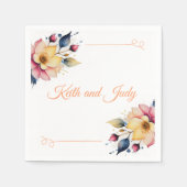 Boho Peachy Floral Servet (Voorkant)