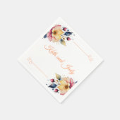 Boho Peachy Floral Servet (Hoek)