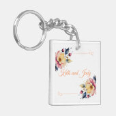 Boho Peachy Floral Sleutelhanger (Voorkant Links)