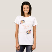 Boho Peachy Floral T-shirt (Voorkant volledig)