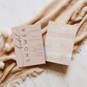 Boho Peachy Pink Simple Bridal Shower Kaart