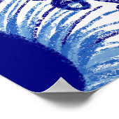 Boho Peacock Feather Jewel Tone-Blue Poster (Hoek)