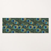 Boho Peacock Feathers Yogamat (Voorkant (horizontaal))