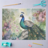  Boho Peacock Peacocks Ontkoppeling Tissuepapier (Craft)