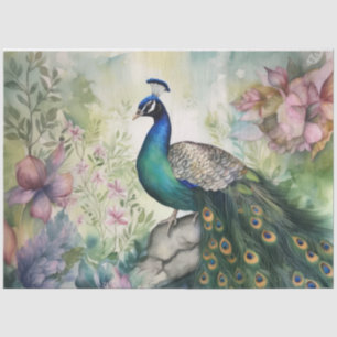 Boho Peacock Peacocks Ontkoppeling Tissuepapier