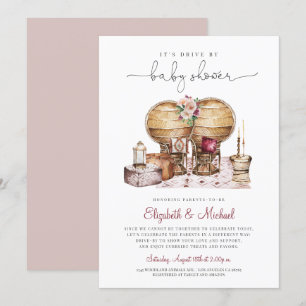 Boho Peacock-stoel Girl-drive door Baby shower Kaart