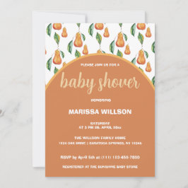 Boho Pear Waterverf Handgeschilderd Kaart