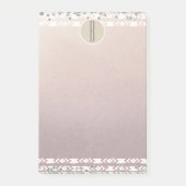 Boho Pearl Shimmer Glam Kraft Rustiek Monogram Post-it® Notes (Voorkant)