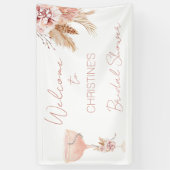 Boho Pearls Prosecco Vrijgezellenfeest welkomstban Spandoek (Verticaal)