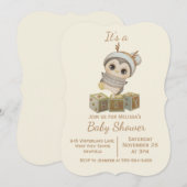 Boho Penguin Boy Baby shower Kaart (Voorkant / Achterkant)