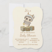 Boho Penguin Boy Baby shower Kaart (Voorkant)