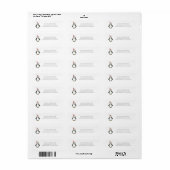Boho Penguin Chic Holiday Return Address Etiket (Full Sheet)