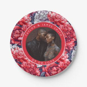 Boho Peonies Borden voor bruiloft Papieren Bordje