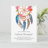 Boho peony Floral Dreamweaver Baby shower Kaart (Staand voorkant)