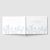 Boho Periwinkle Blue Wildflower Bruiloft Gastenboe Gastenboek (Volledig)