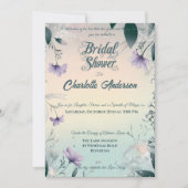 Boho Periwinkle en Silver Vrijgezellenfeest Kaart (Voorkant)