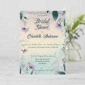 Boho Periwinkle en Silver Vrijgezellenfeest Kaart (Staand voorkant)