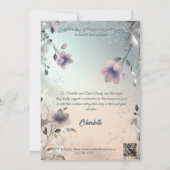 Boho Periwinkle en Silver Vrijgezellenfeest Kaart (Achterkant)