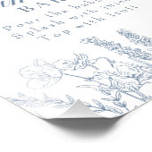 Boho Periwinkle Wildflower Mimosa Bar Sign Foto Afdruk (Hoek)