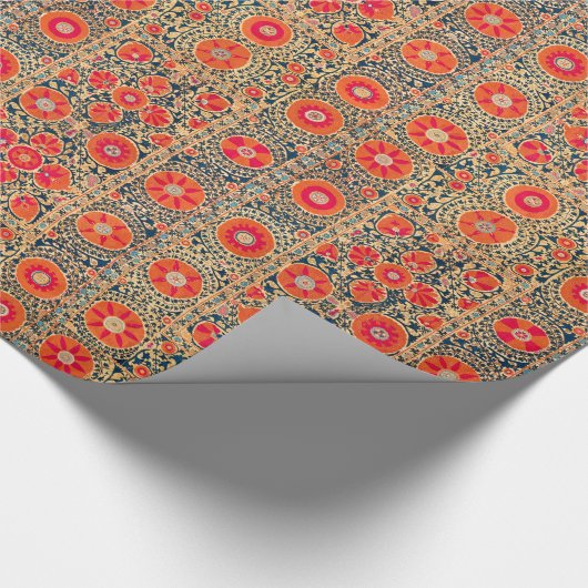  Boho Persian Tribal Embroidery Print Cadeaupapier (Hoek)