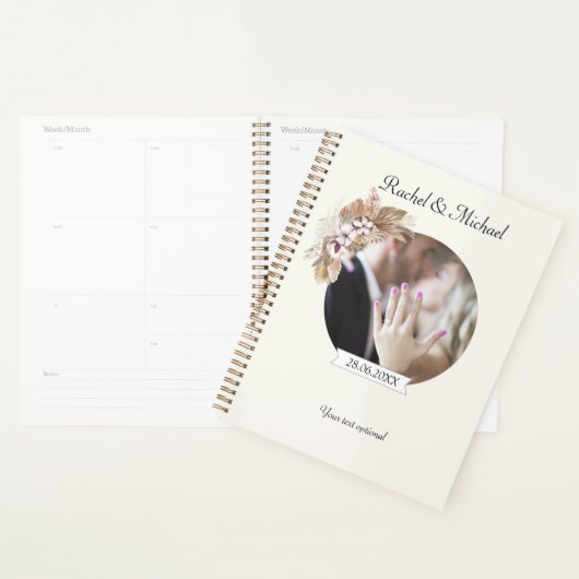 BOHO Personalisierbar Foto Hochzeit Planner (Display)