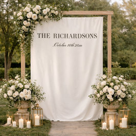 Boho Personalized Fabric Wedding Welcome Sign Wandkleed