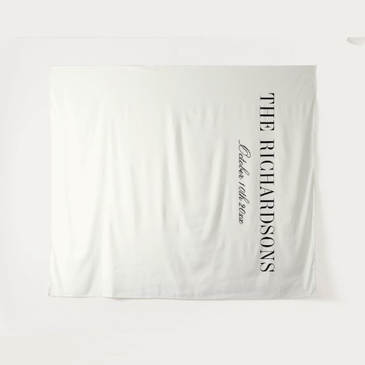 Boho Personalized Fabric Wedding Welcome Sign Wandkleed (Voorkant (horizontaal))