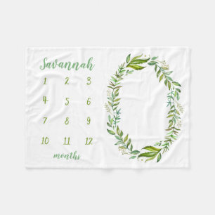 Boho Persoonlijke Baby Mijlpaal Foto Fleece Deken