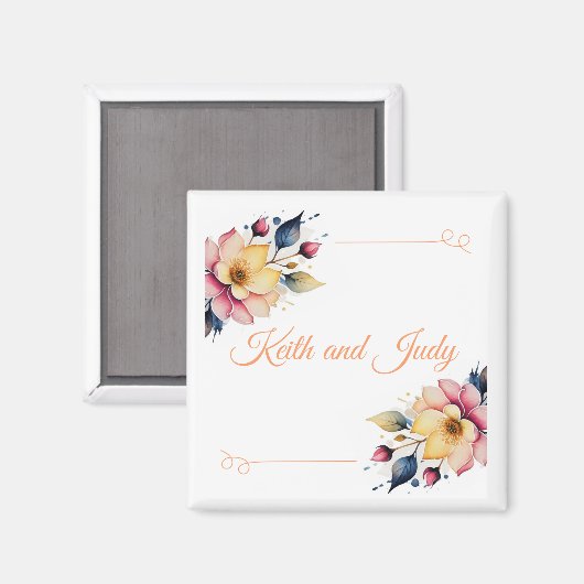 Boho Perzik Bloem Magneet (Voorkant / Achterkant)