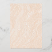 Boho Perzik Blush Marmer Bruiloft Roze Goud Folie Uitnodiging (Achterkant)